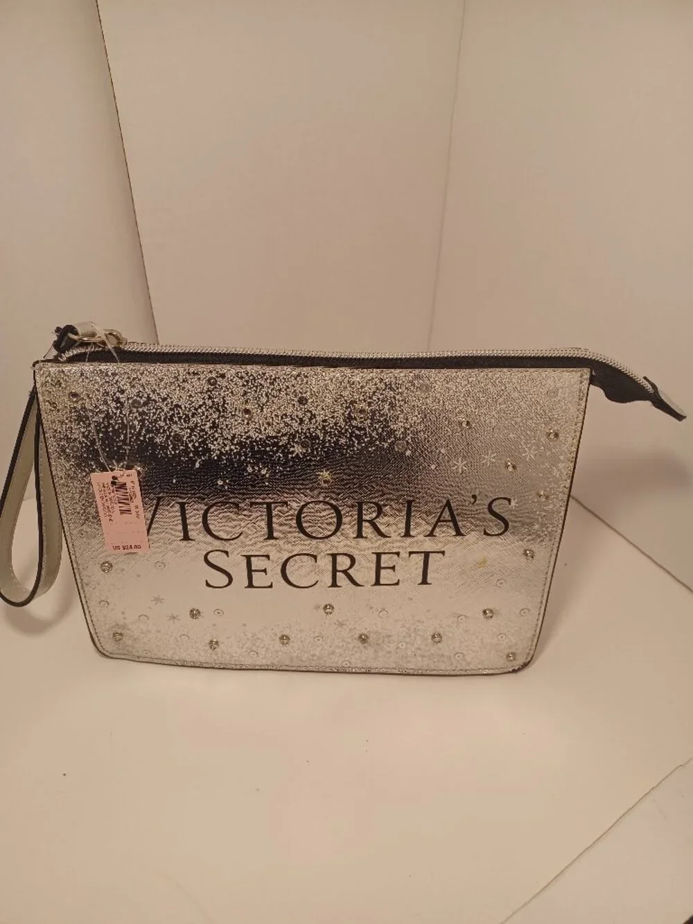 Victoria Secret Metallic Beauty Bag Pouch Wristlet/Limited Edition